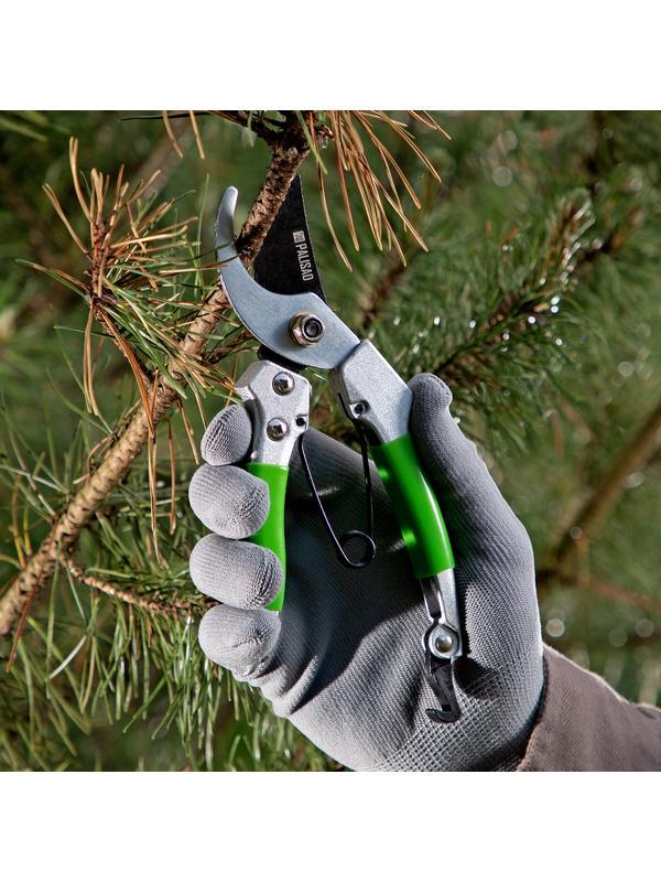 Секатор прямого реза, 180 мм, металлические обрезиненные рукоятки, Palisad