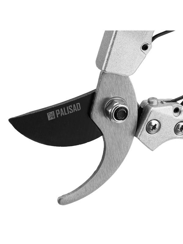 Секатор прямого реза, 180 мм, металлические обрезиненные рукоятки, Palisad