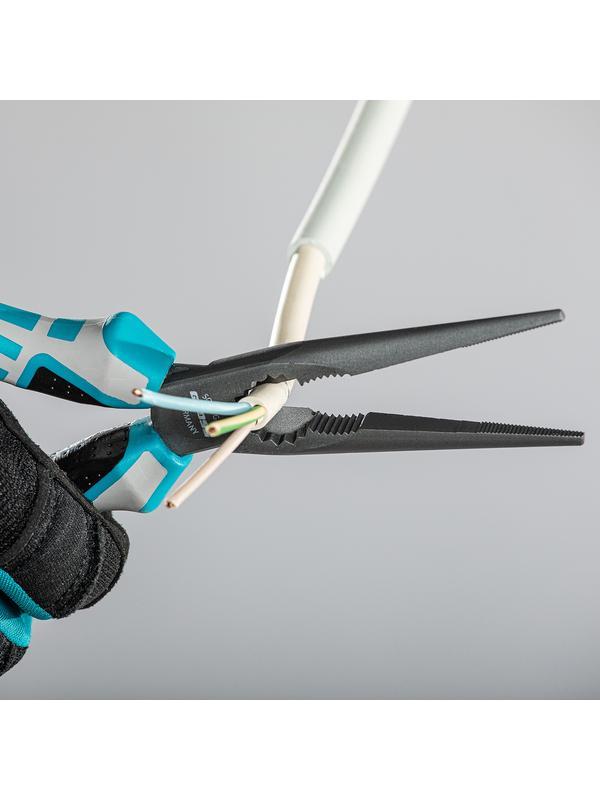 Длинногубцы прямые 205 мм, трехкомпонентные рукоятки Gross