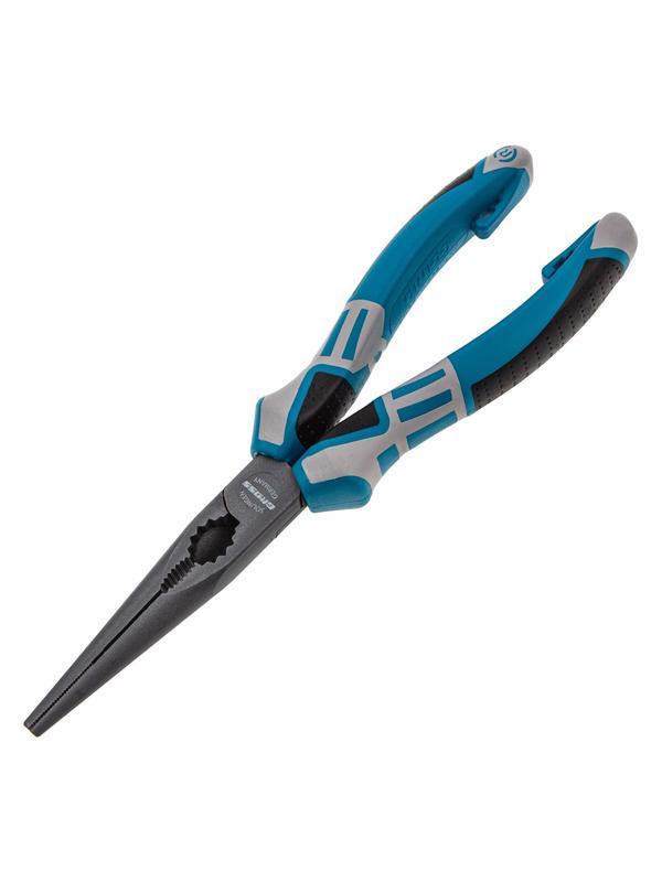 Длинногубцы прямые 205 мм, трехкомпонентные рукоятки Gross