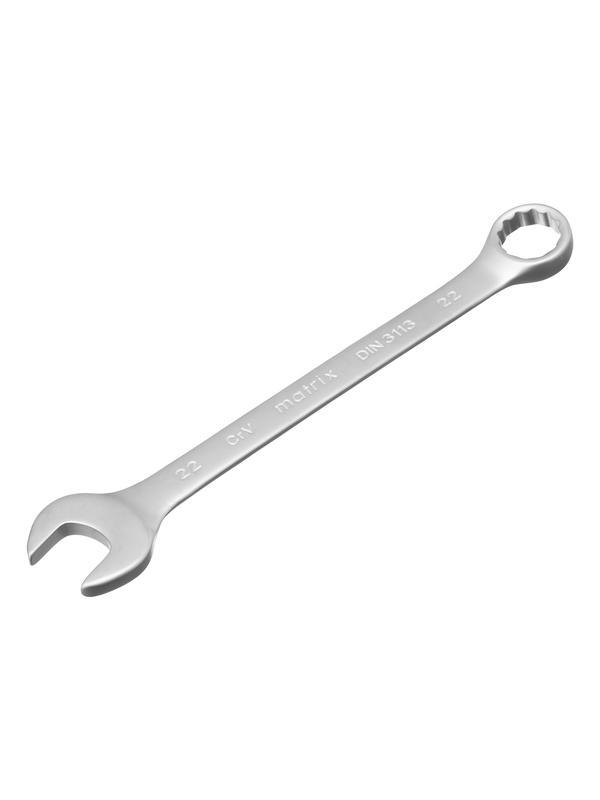 Набор ключей комбинированных, 6-22 мм, 12 шт, CrV, матовый хром Matrix