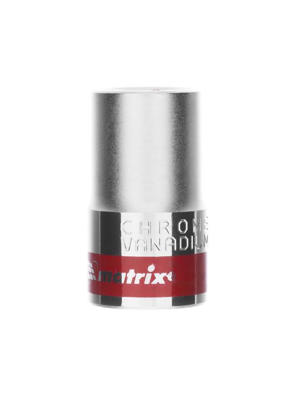 Головка торцевая, 14 мм, шестигранная, CrV, под квадрат 1/2, хромированная Matrix