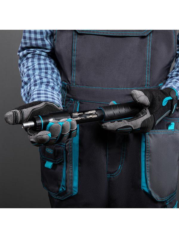 Отвертка реверсивная с револьверным механизмом, 11 шт, сталь S2 Gross