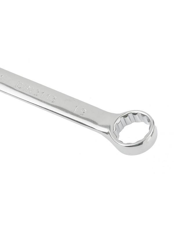 Ключ комбинированный, 19 мм, CrV, полированный хром Matrix