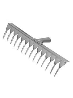 Грабли, нержавеющая сталь, 340 мм, 14 витых зубьев, без черенка, Россия, Сибртех