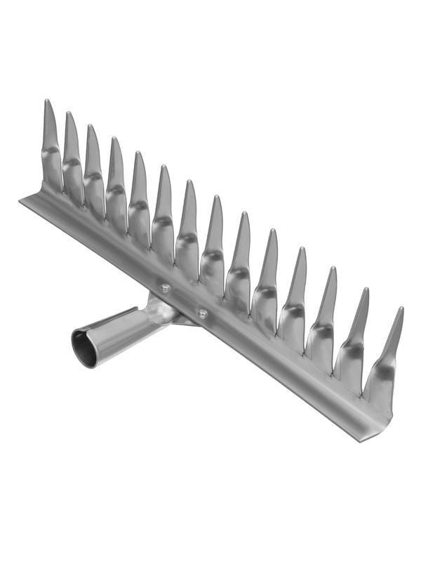 Грабли, нержавеющая сталь, 340 мм, 14 витых зубьев, без черенка, Россия, Сибртех