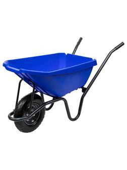 Тачка садово-строительная с пластиковым корытом, грузоподъемность 175 кг, объем 90 л Сибртех