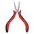 Длинногубцы изогнутые Mini, 130 мм, никелированные, авторазжим, двухкомпонентные рукоятки Matrix