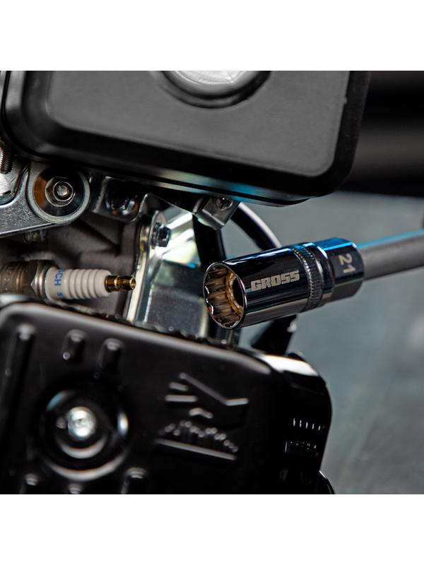 Головка торцевая свечная, магнитная, двенадцатигранная, 21 мм, под квадрат 1/2 Gross