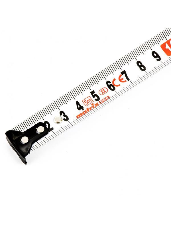 Рулетка Autostop,5 м х 19 мм,двухкомпонентный корпус,автоматическая фиксация,Pro Matrix