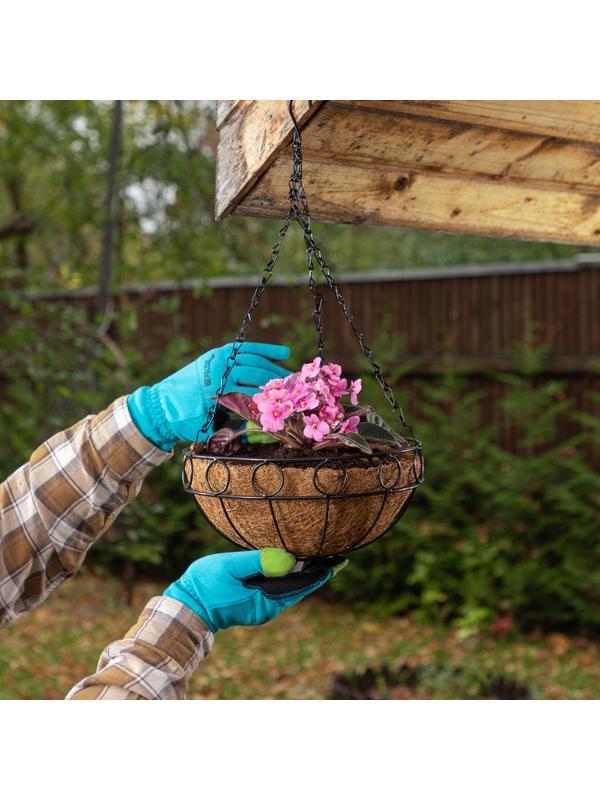 Подвесное кашпо, D 25.4 см, высота с цепью и крюком 53.5 см Palisad