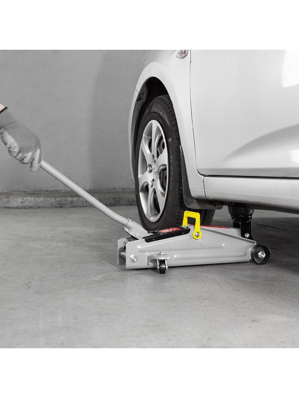 Домкрат гидравлический подкатной, 2 т, высота подъема 135-355 мм Matrix