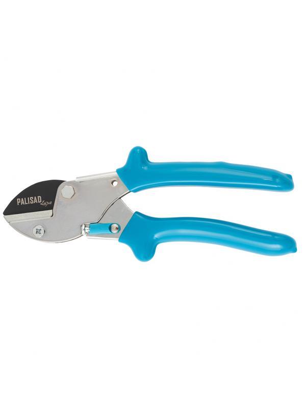Секатор с наковальней, 170 мм, усиленный, рукоятки в ПВХ-оболочке, Luxe, Palisad