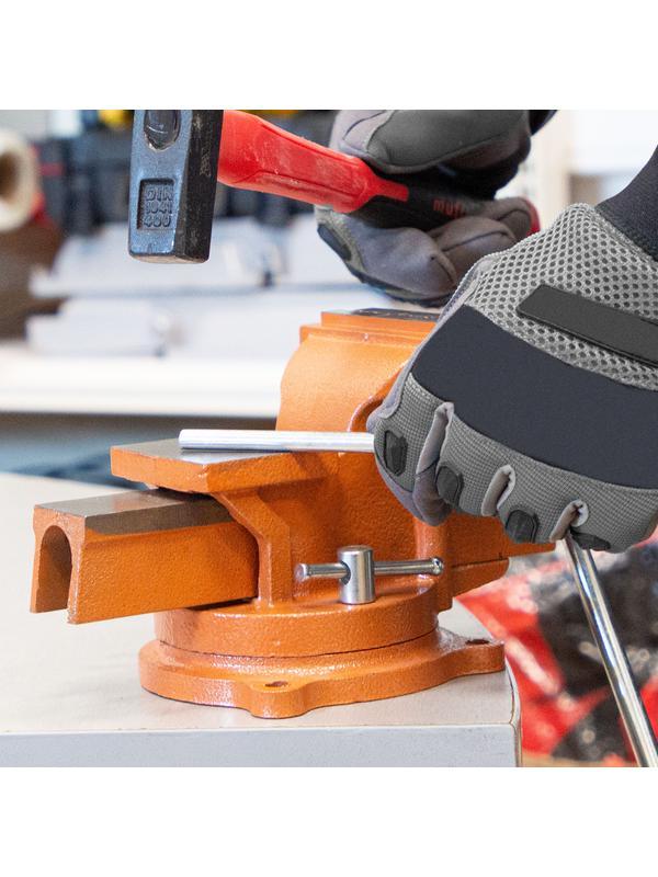 Тиски слесарные, 100 мм, поворотные, с наковальней Sparta