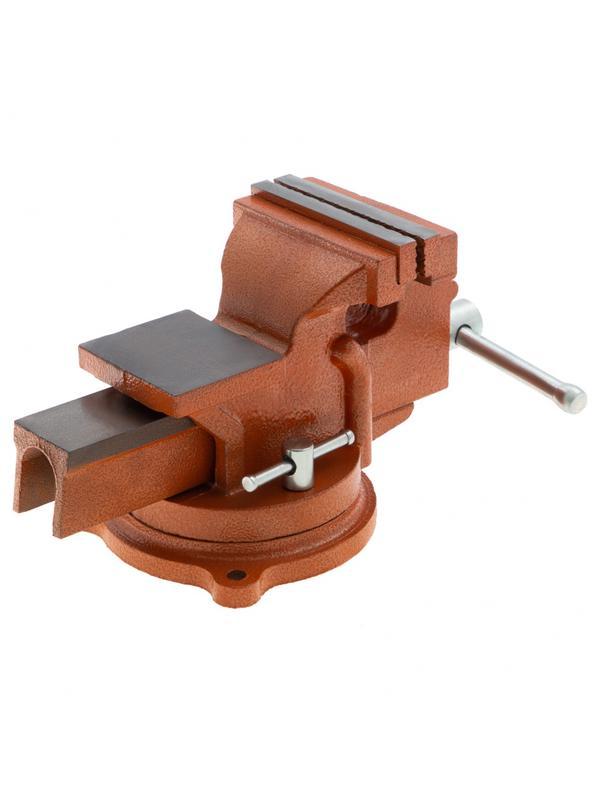 Тиски слесарные, 100 мм, поворотные, с наковальней Sparta