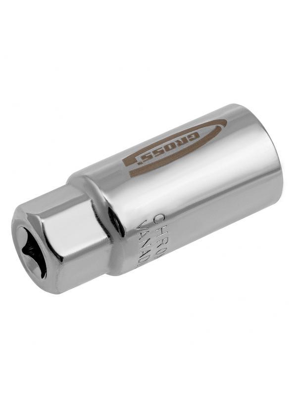 Головка торцевая многоразмерная, CrV, 6-21 мм, под квадрат 3/8, CrV, хромированная Gross