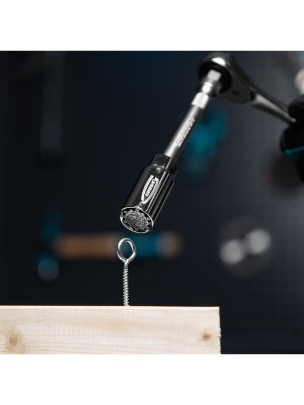 Головка торцевая многоразмерная, CrV, 6-21 мм, под квадрат 3/8, CrV, хромированная Gross