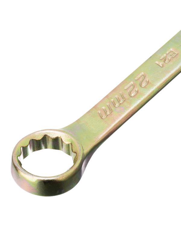 Ключ комбинированный, 22 мм, желтый цинк Сибртех
