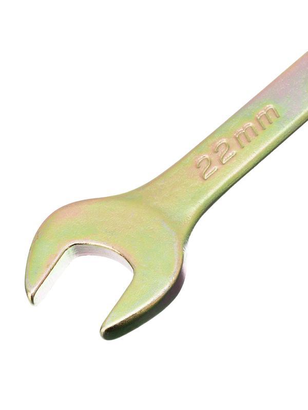 Ключ комбинированный, 22 мм, желтый цинк Сибртех