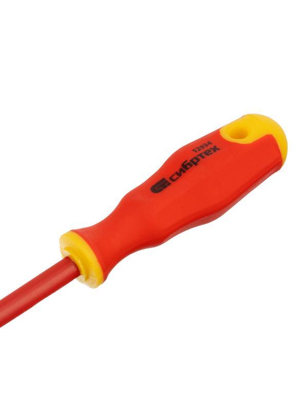 Отвертка диэлектрическая PH0 х 75 мм, CrV, до 1000 В, двухкомпонентная рукоятка Сибртех