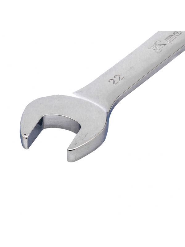 Ключ комбинированный трещоточный, 22 мм, CrV, зеркальный хром Matrix