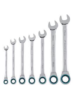 Набор ключей комбинированных с трещоткой, 8-19 мм, 7 шт, CrV Gross