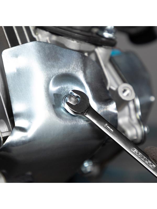 Набор ключей комбинированных с трещоткой, 8-19 мм, 7 шт, CrV Gross