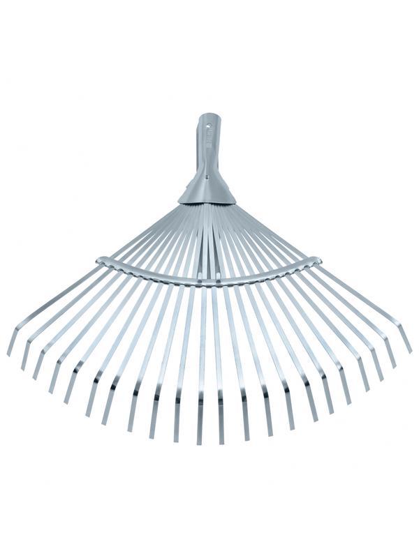 Грабли веерные стальные, 300 - 480 мм, 22 плоских зуба, оцинкованные,раздвижные, без черенка, Palisad