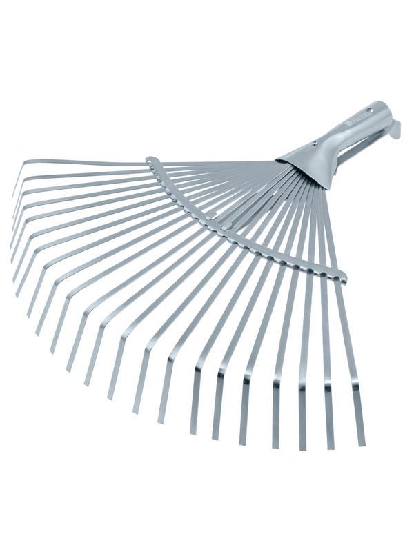 Грабли веерные стальные, 300 - 480 мм, 22 плоских зуба, оцинкованные,раздвижные, без черенка, Palisad