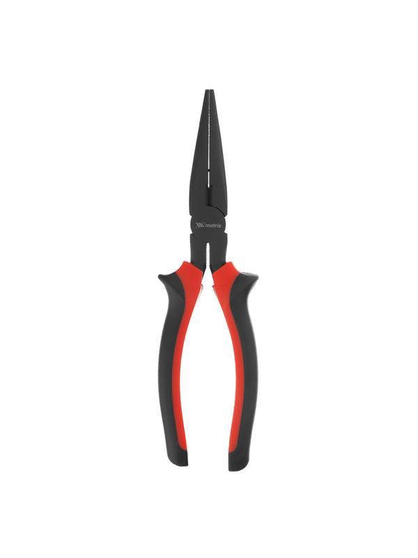 Длинногубцы прямые Black Nickel, 200 мм, двухкомпонентные рукоятки Matrix