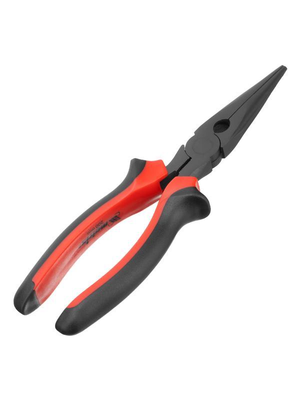 Длинногубцы прямые Black Nickel, 200 мм, двухкомпонентные рукоятки Matrix