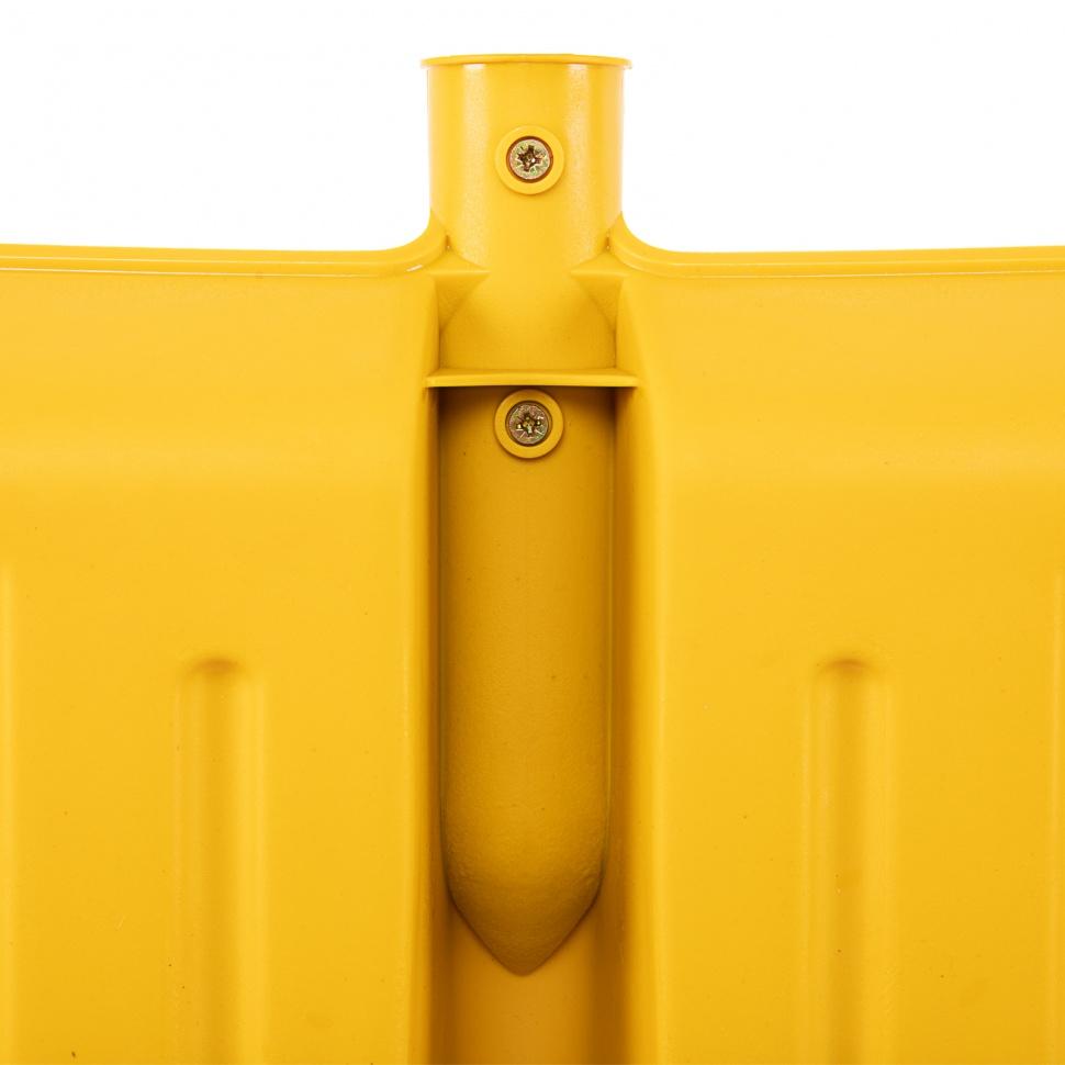 Лопата для уборки снега пластиковая, желтая, 420 х 425 мм, без черенка, Россия, Сибртех