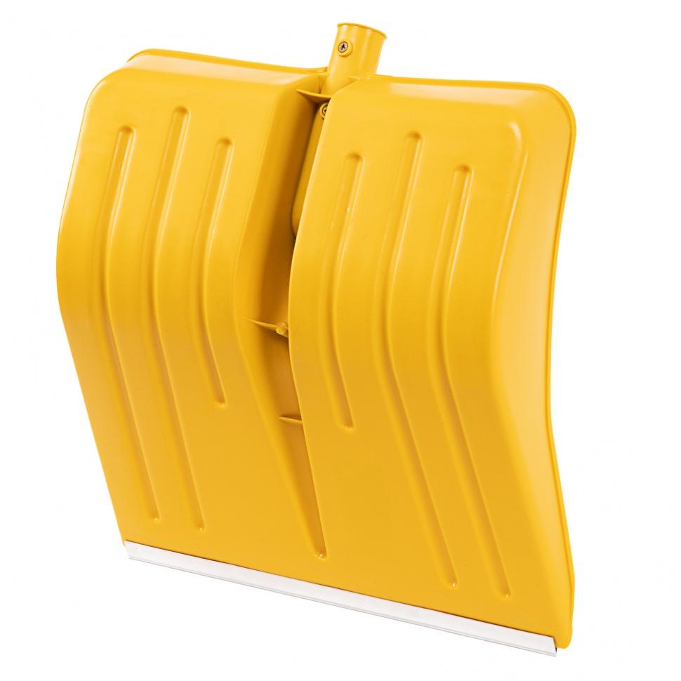 Лопата для уборки снега пластиковая, желтая, 420 х 425 мм, без черенка, Россия, Сибртех