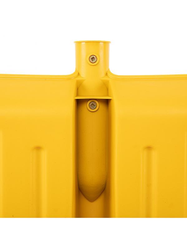 Лопата для уборки снега пластиковая, желтая, 420 х 425 мм, без черенка, Россия, Сибртех