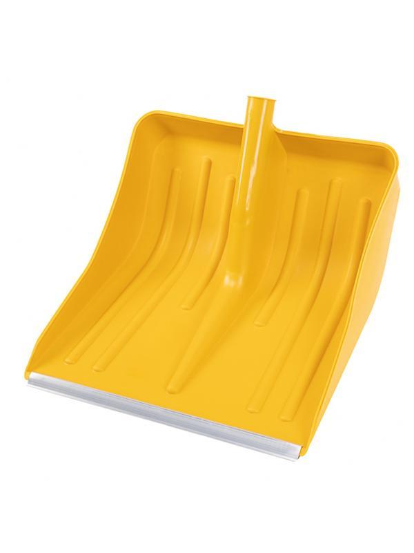 Лопата для уборки снега пластиковая, желтая, 420 х 425 мм, без черенка, Россия, Сибртех
