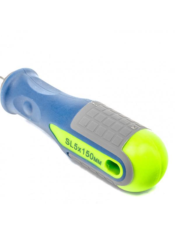 Отвертка, SL5 х 150 мм, CrV, трехкомпонентная рукоятка Сибртех