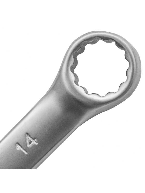 Ключ комбинированный, 14 мм, CrV, матовый хром Matrix