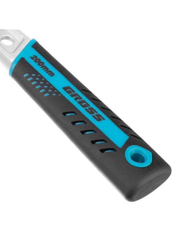 Ключ разводной, 200 мм, CrV, двухкомпонентная ручка Gross