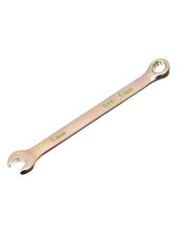 Ключ комбинированный, 6 мм, желтый цинк Сибртех