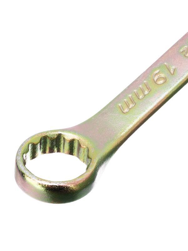 Ключ комбинированный, 19 мм, желтый цинк Сибртех