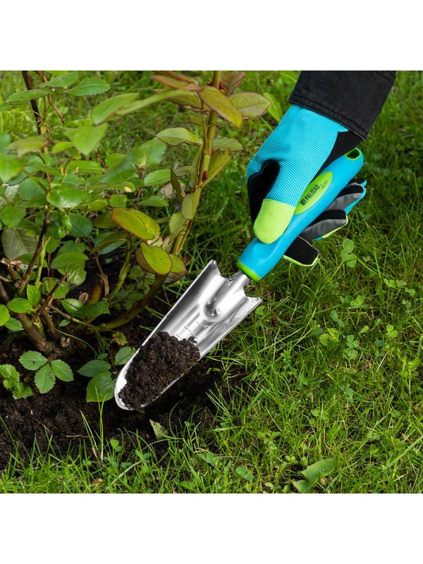 Совок посадочный узкий, 60 х 315 мм, нержавеющая сталь, двухкомпонентная рукоятка, Premium Plus, Palisad