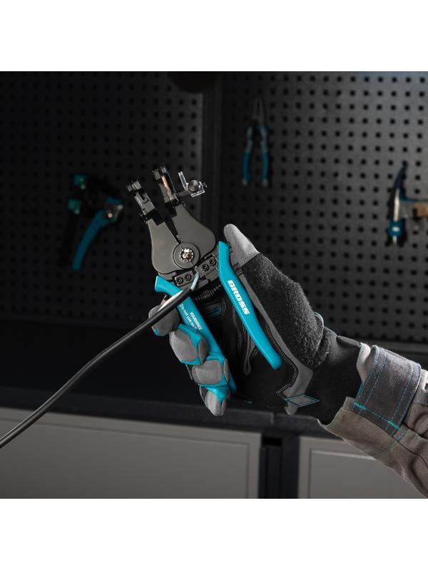 Щипцы для зачистки электропроводов 0.5, 1.0, 1.5, 2.5, 4.0, 8.0 мм/кв (8-22AWG), лезвие SK5 Gross