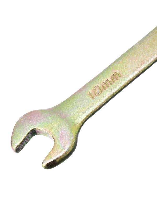 Ключ комбинированный, 10 мм, желтый цинк Сибртех