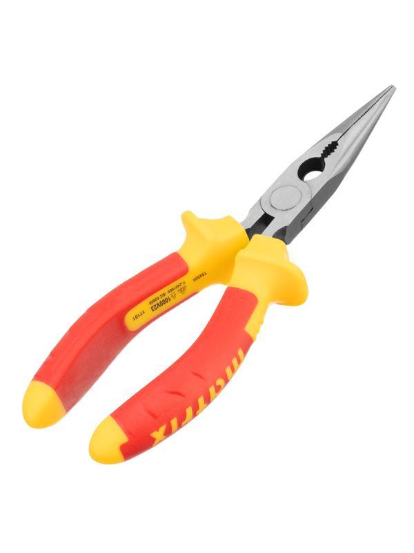 Длинногубцы прямые Insulated, 160 мм, двухкомпонентные рукоятки Matrix Professional