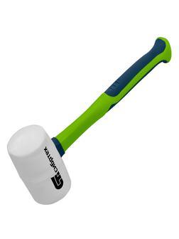 Киянка резиновая, 680 г, белая резина, фибергласовая рукоятка Сибртех