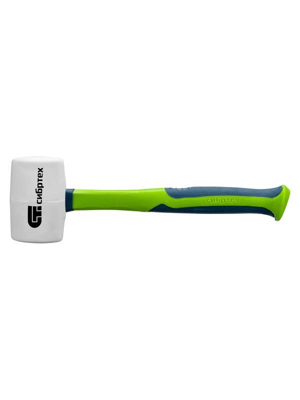 Киянка резиновая, 680 г, белая резина, фибергласовая рукоятка Сибртех