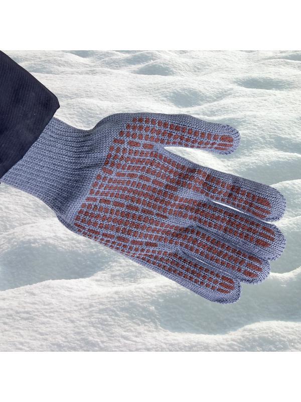 Перчатки трикотажные, акрил, ПВХ гель, 