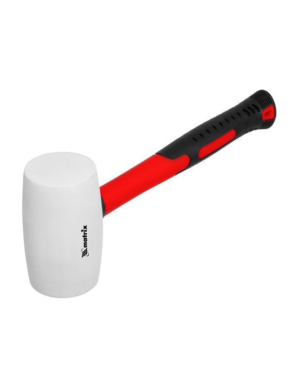 Киянка резиновая, 680 г, белая резина, фибергласовая рукоятка Matrix