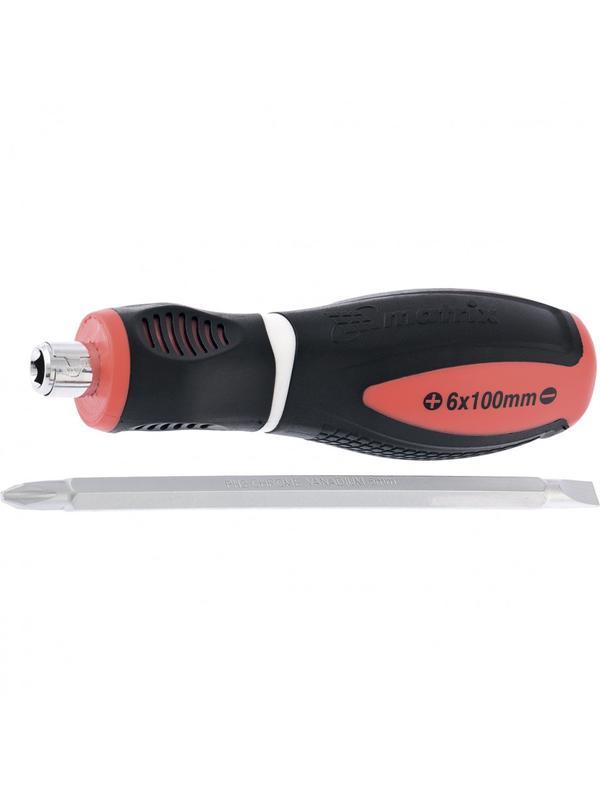 Отвертка комбинированная, SL6/PH2, CrV, двухкомпонентная рукоятка Matrix