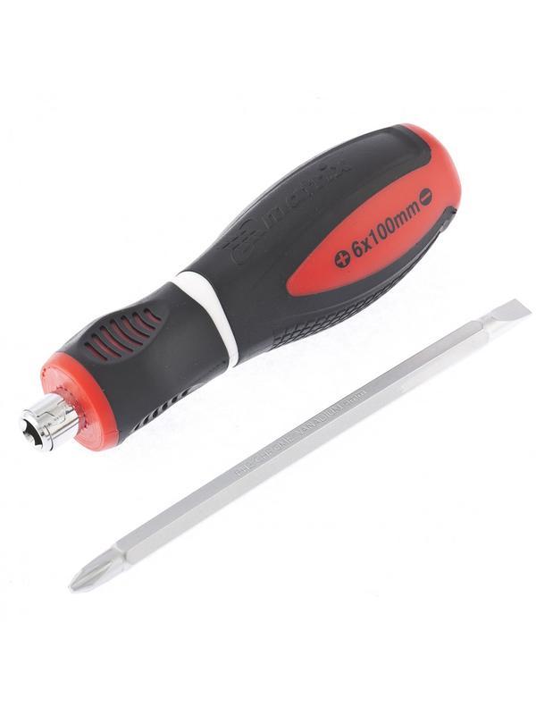 Отвертка комбинированная, SL6/PH2, CrV, двухкомпонентная рукоятка Matrix